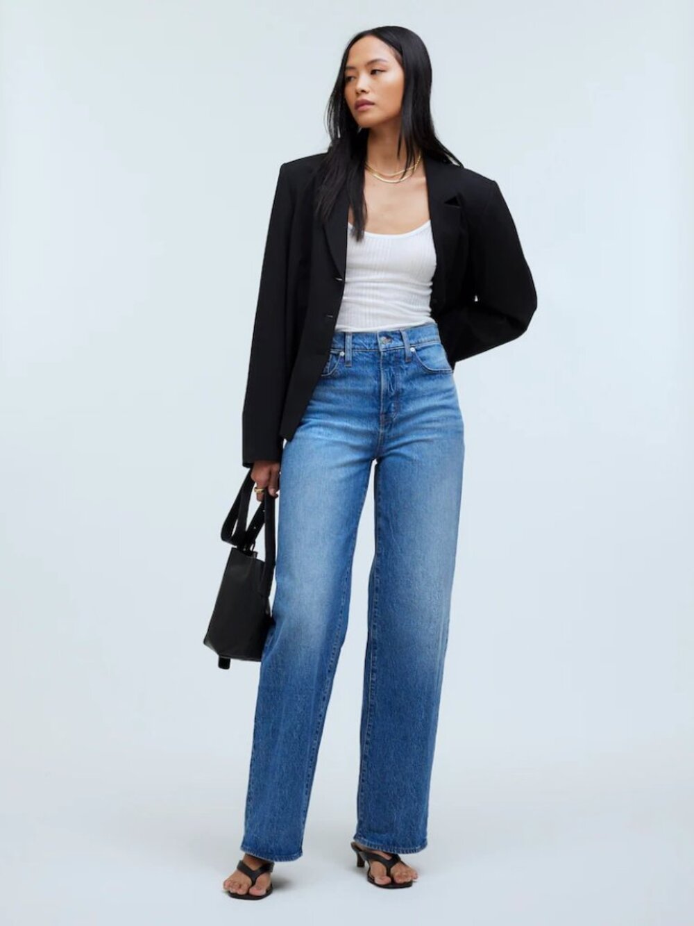 Madewell The Perfect Vintage Wide-Leg Jean in Lakecourt Wash - 29